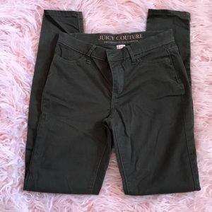 NWOT Juicy Couture brushed skinny olive jeans